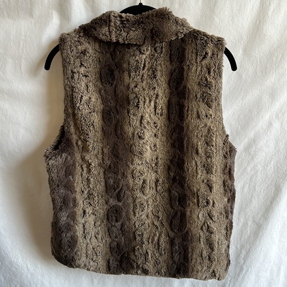 Betsey Johnson brown tones faux fur vest, size S - Picture 2 of 7